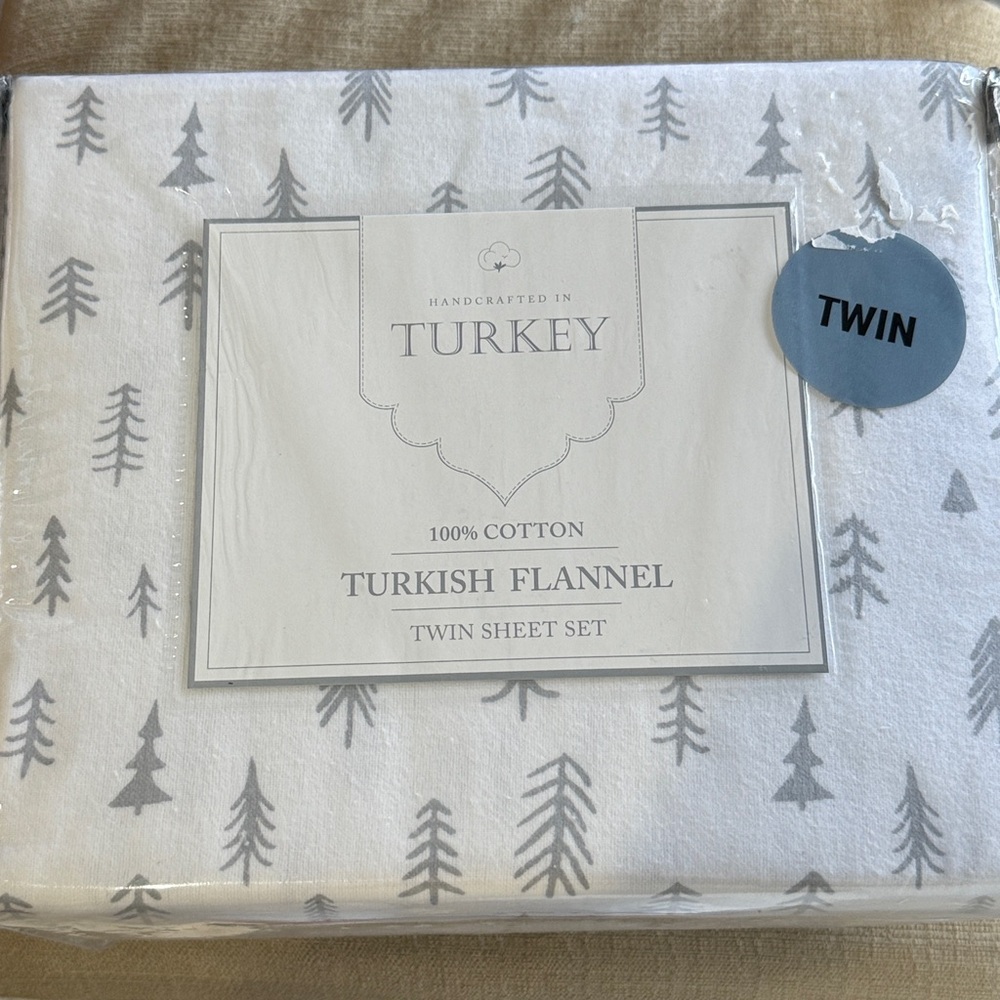 TURKISH Flannel Twin‎ Sheet Set - 3 pieces